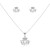 Rhodium-Plated-with-Clear-Cubic-Zirconia-Claddagh--Necklaces-Rhodium