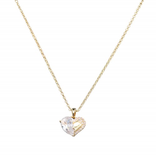 Gold Plated with  Cubic Zirconia Necklaces 16"+3"
