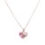 Rose-Gold-Plated-with-Pink-Cubic-Zirconia-Necklaces-16"+3"-Rose Gold