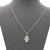 Gold-Plated-With-Clear-CZ-Hamsa-Necklace.-16"+3"-Gold