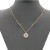 Gold-Plated-With-Clear-CZ-Evil-Eye-Necklace.16"+3"-Gold