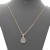 Gold-Plated-With-Clear-CZ-Evil-Eye-Necklace.-16"+3"-Gold