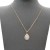 Gold-Plated--With-Clear-CZ-Tear-Drop-Necklace.-16"+3"-Gold