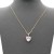 Gold-Plated-With-Clear-CZ-Heart--Necklace.-16"+3"-Gold