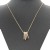 Gold-Plated-With-Clear-CZ-Necklace.-16"+3"-Gold