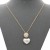 Gold-Plated-With-Clear-CZ--Hear-t-Pearl-Necklace.-16"+3"-Gold